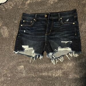 Distressed Denim Shorts